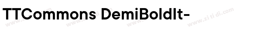 TTCommons DemiBoldIt字体转换